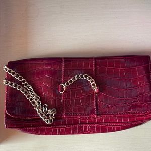 Burgundy Wristlet/clutch